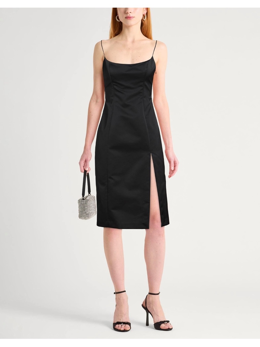 Blumarine Satin Bodycon Midi Dress